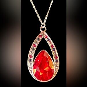 NWT silver and red Necklace Set